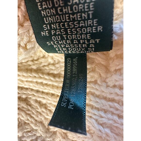 Lauren Ralph Lauren Cable Knit Sweater Cream – Size M Preppy OldMoney Christmas - Picture 7 of 7